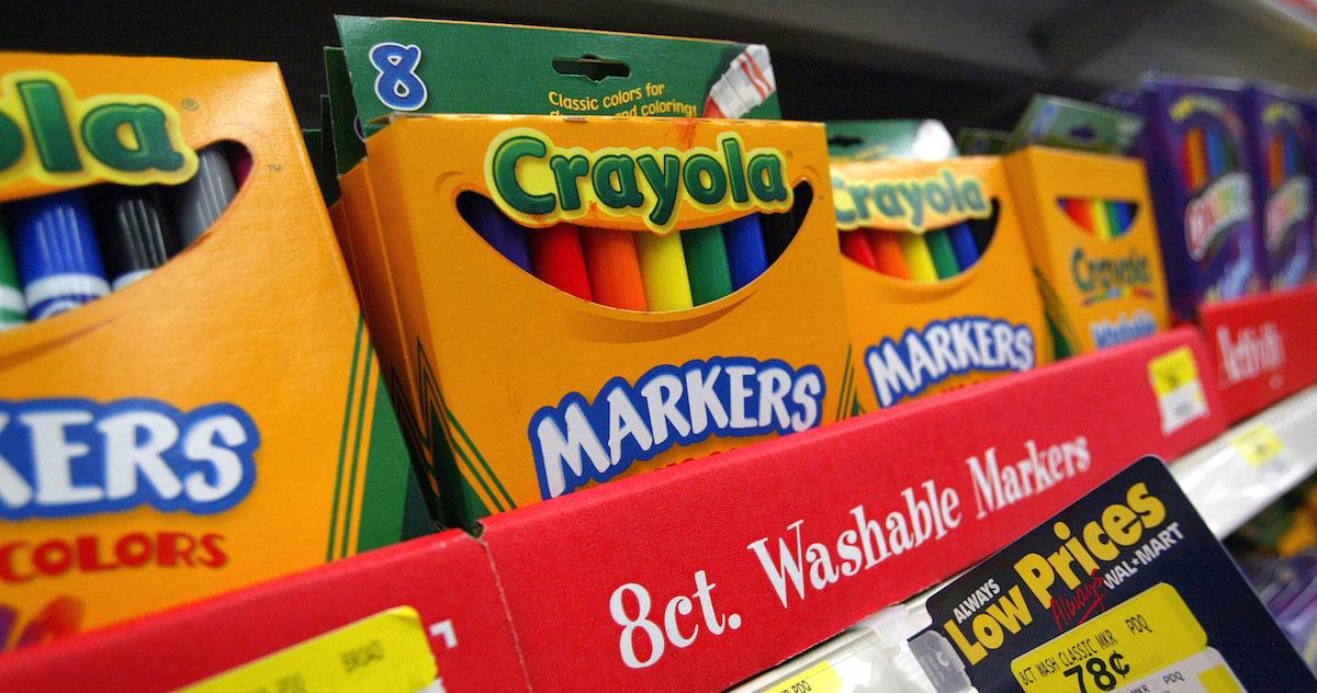 Crayola markers in a store