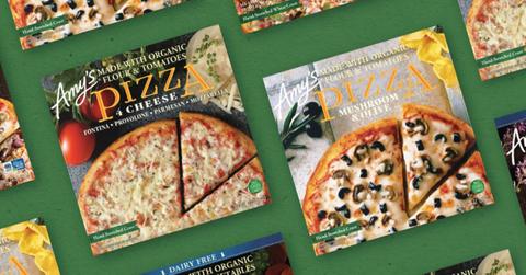 A variety of pizza products from Amy's Kitchen