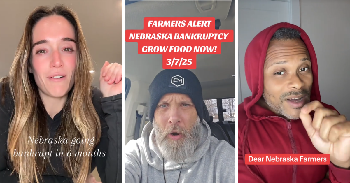 People discuss the plight of the famers in the state of Nebraska