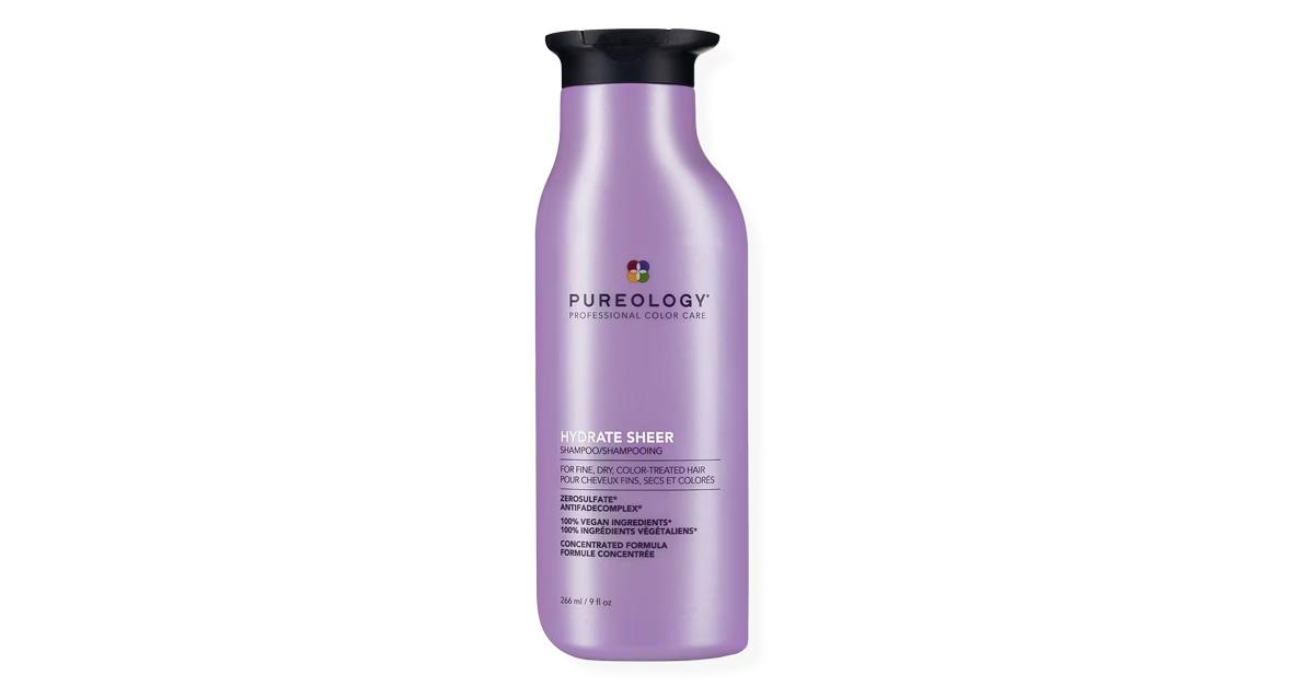 Pureology Hydrate Sheer Shampoo in purple bottle