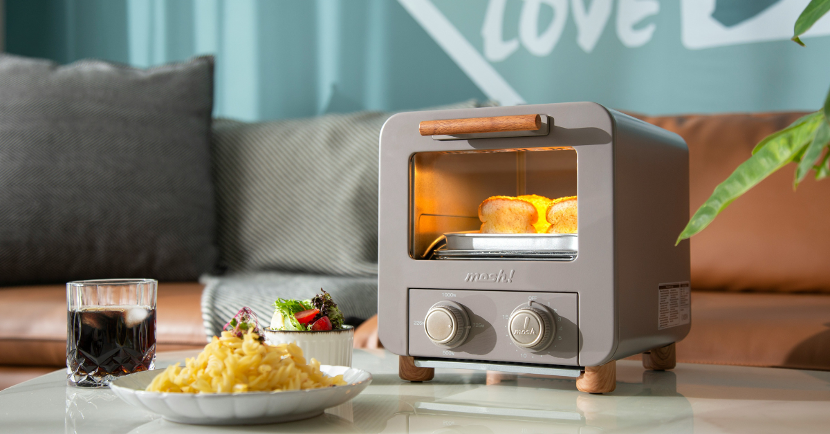 Toast cooks in a toaster