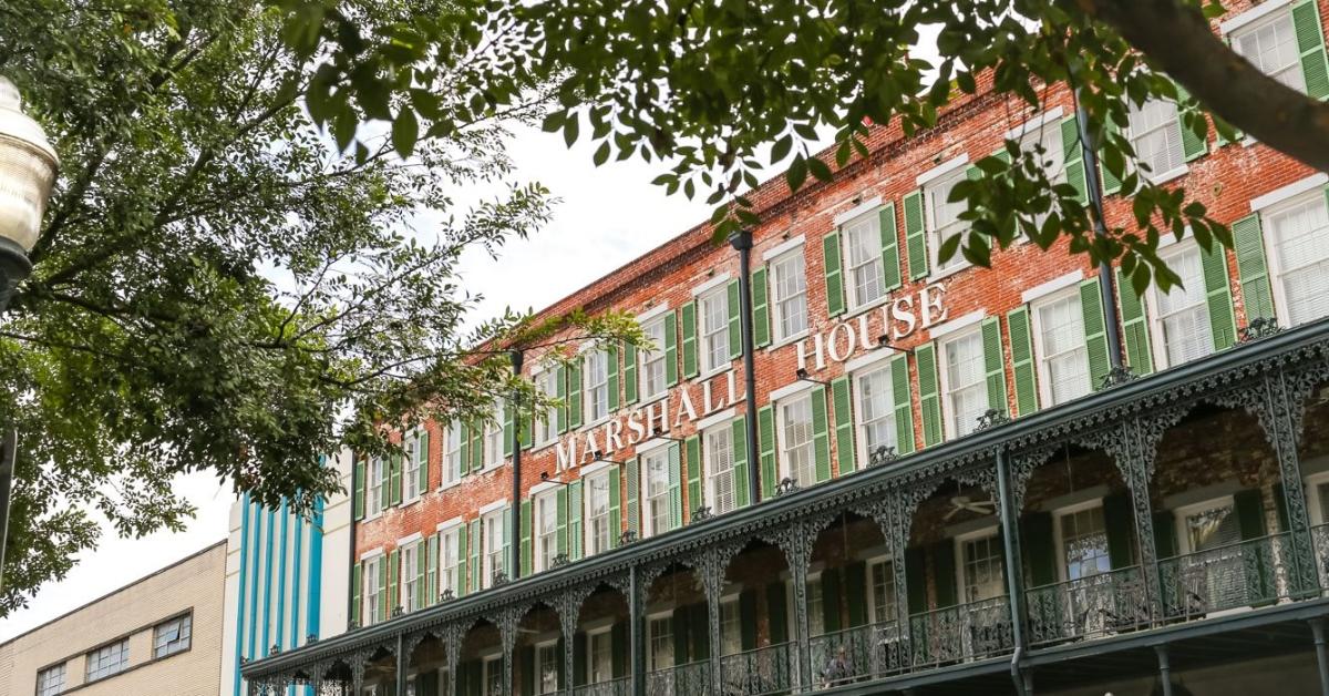 The outside of The Marshall House in Savannah. 