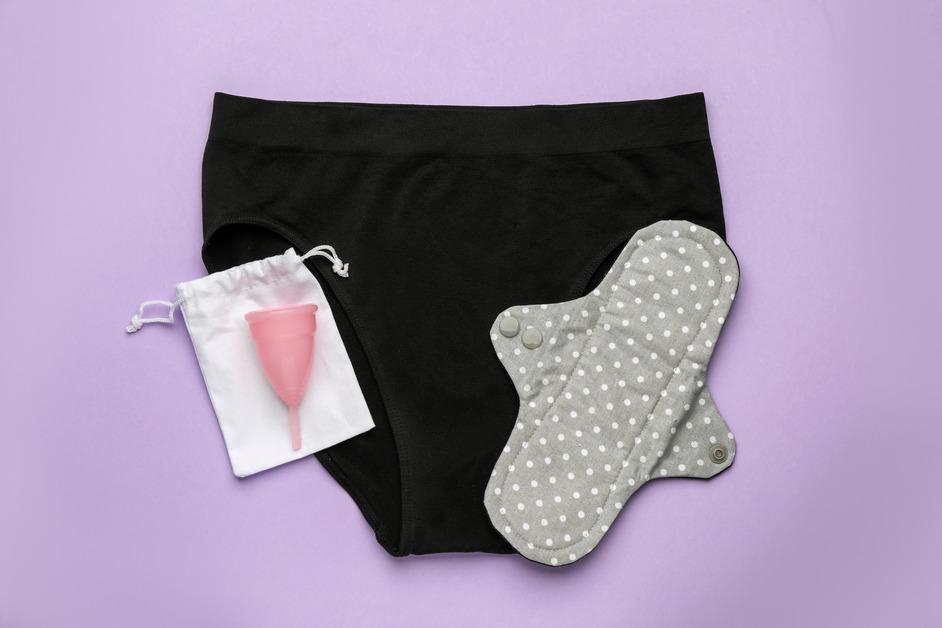 2 Period Underwear (Lilac, Pink) + 2 Cloth Pads + Coin Pouch