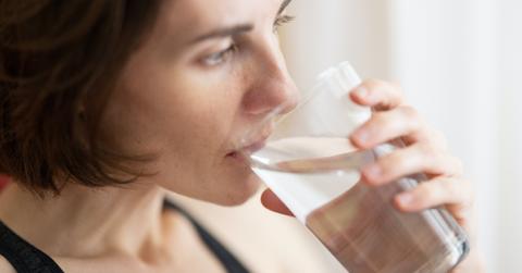 Woman drinking water