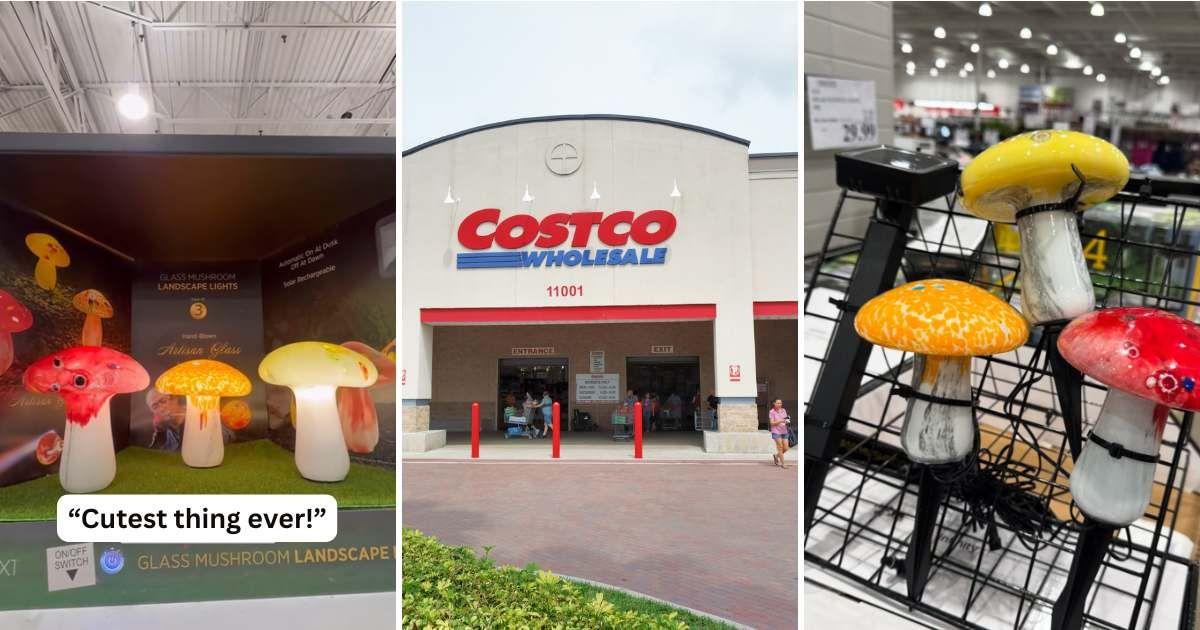 (L), (R) Mushroom lights (Cover Image Source: Instagram | (L) @costcohotfinds, (R) @costcodealsonline) | (C) Costco warehouse in Florida (Representative Cover Image Source: Getty Images | Deroga)