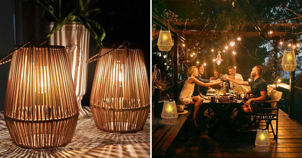 Pictures of KagoLing solar lanterns that are trending on Amazon for their 'tiki style of firelight-esque brightness' (Cover Image Source: Amazon)