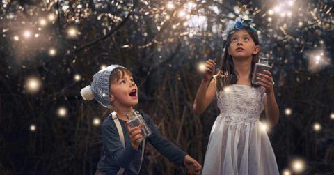 Little kids catching fireflies in a jar. (Representative Cover Image Source: Getty Images | PeopleImages)