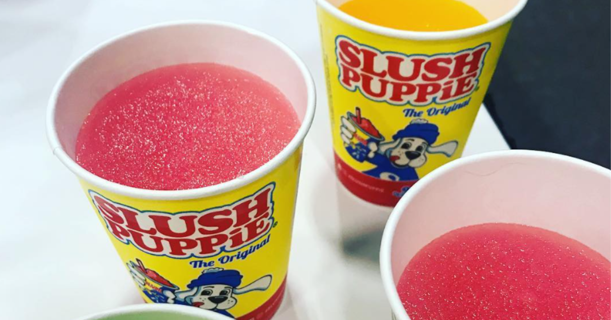 Frozen drinks in Slush Puppie cups