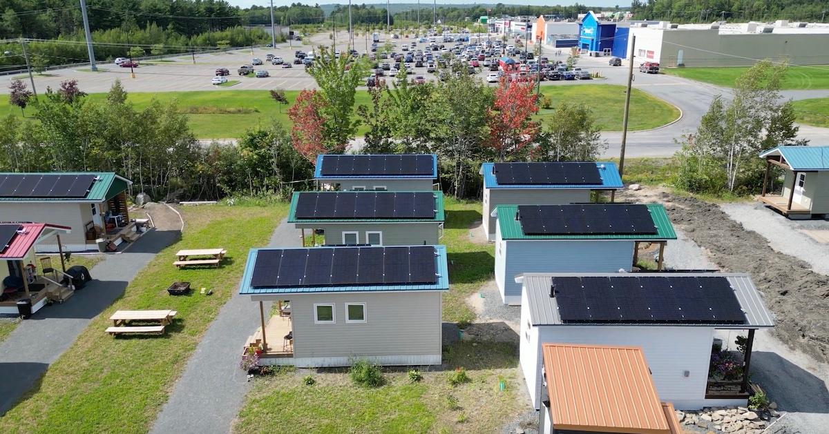 Tiny home community from above