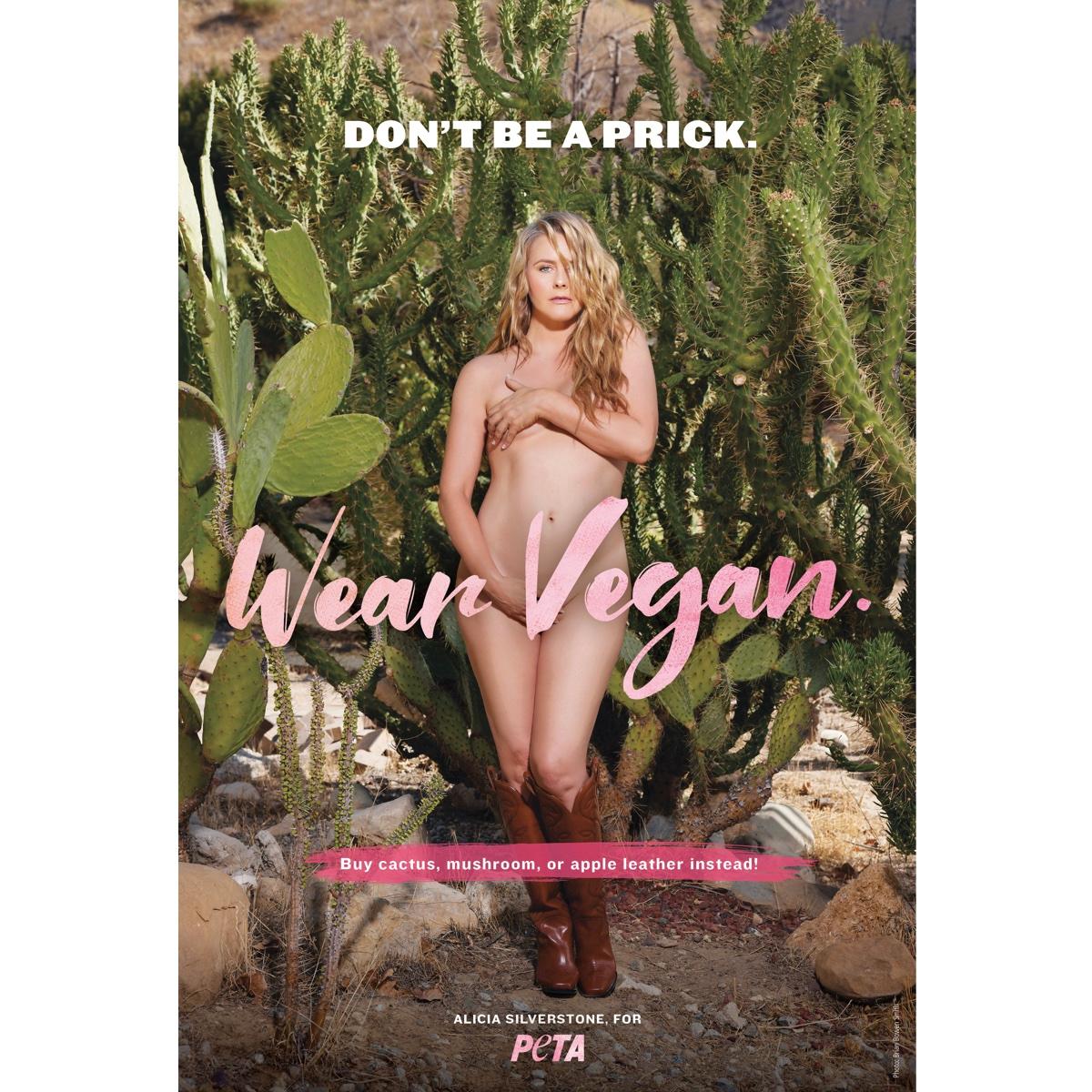 Alicia Silverstone Gets Nude for PETA Ad