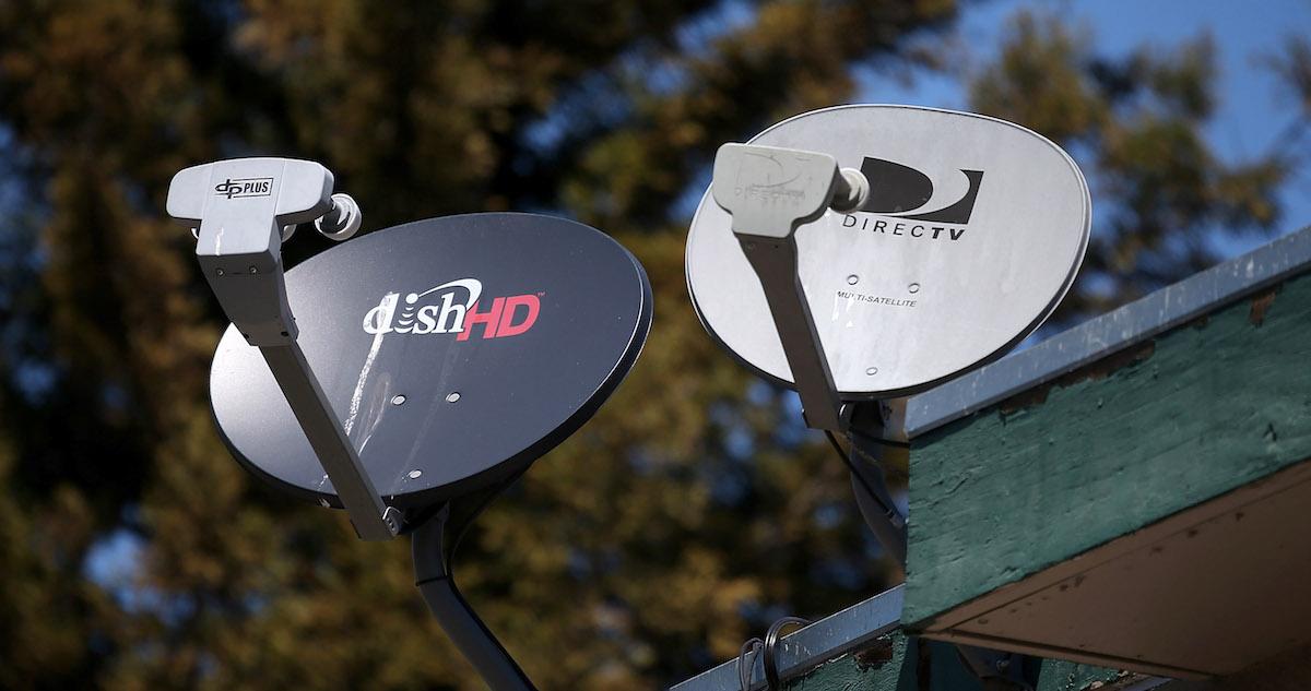 Satellite dishes on roof