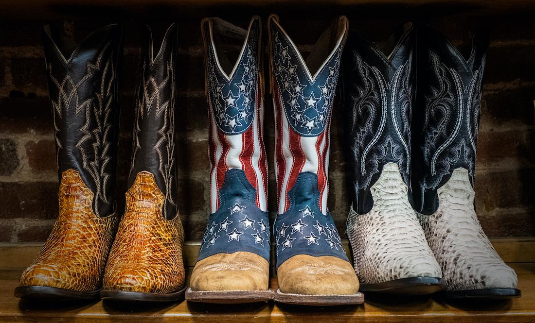 Colorful cowboy boots.