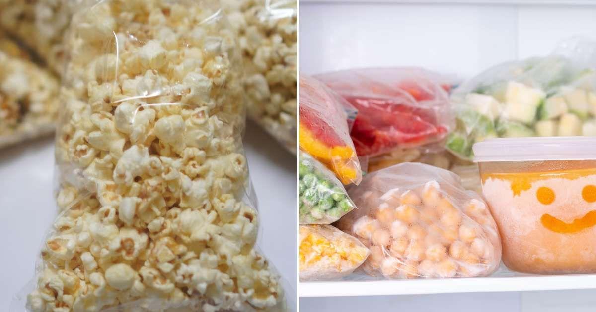 (L) Bags of freshly-made popcorn. (R) Frozen food inside a freezer. (Representative Cover Image Source: Getty Images | (L) Penpak Ngamsathai, (R) Quart)