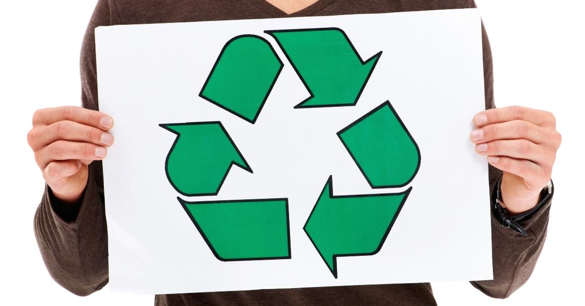 Recycling logo.