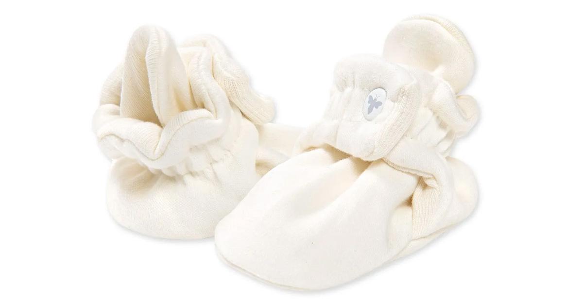 white baby booties