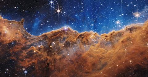 This data sonification maps a near-infrared image of the Cosmic Cliffs in the Carina Nebula, captured by NASA’s Webb Telescope, to a symphony of sounds. (Image Source: NASA)