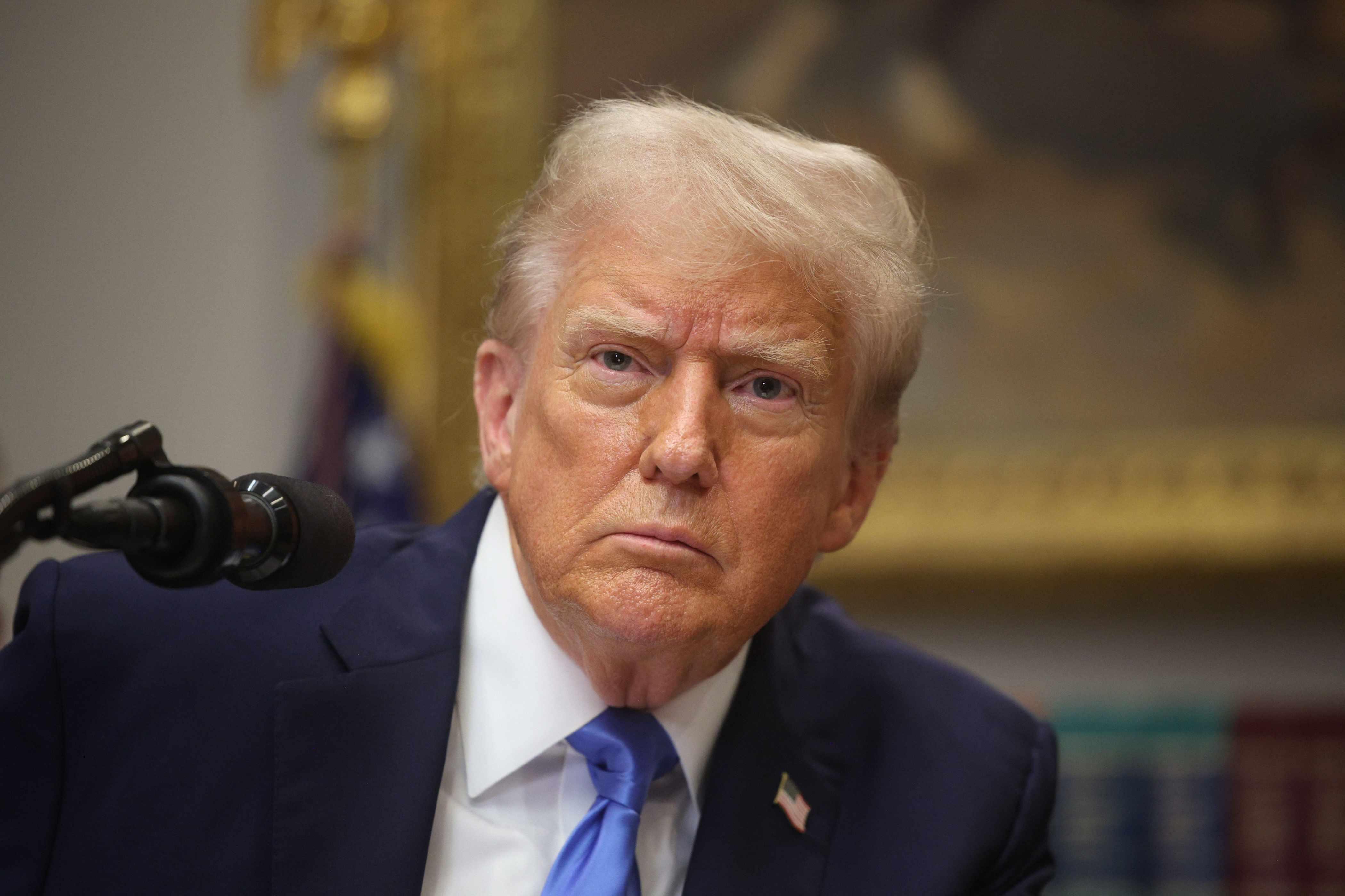 President Donald Trump speaks at a press conference discussing a link between acetaminophen and autism.