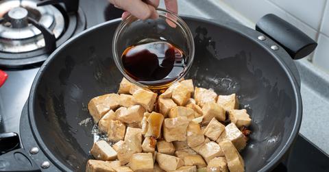 Tofu in a pan