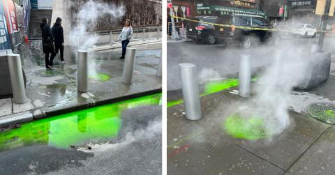 photos of New York City with green slime bubbling up
