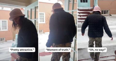 Man tries a hack for walking on slippery ice (Cover Image Source: TikTok | @imliterallymexican)