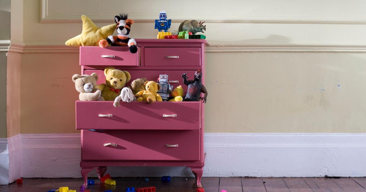 Old toys in a dresser