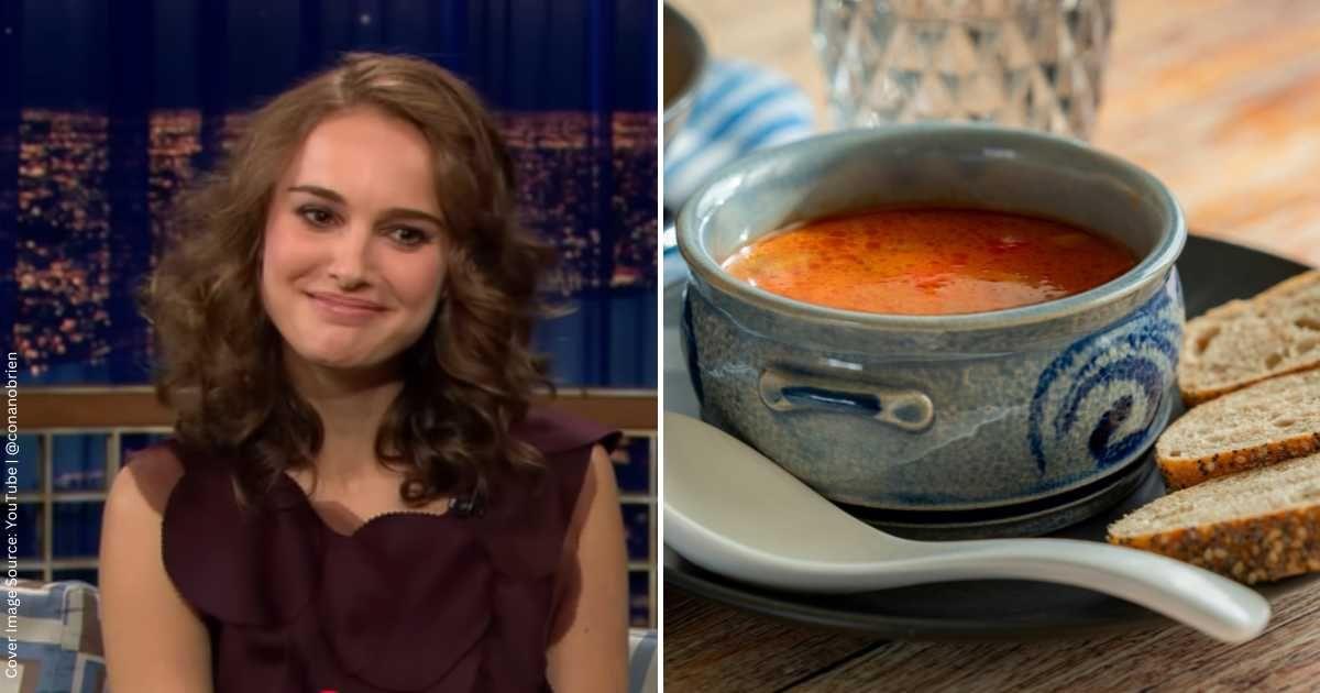 (L) Natalie Portman in an interview with Conan O'Brien. (Cover Image Source: YouTube | @conanobrien) (R) A hearty stew served with bread. (Representative Cover Image Source: Pexels | Gundula Vogel)