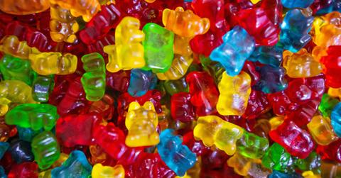 A closeup of brightly colored gummy bears