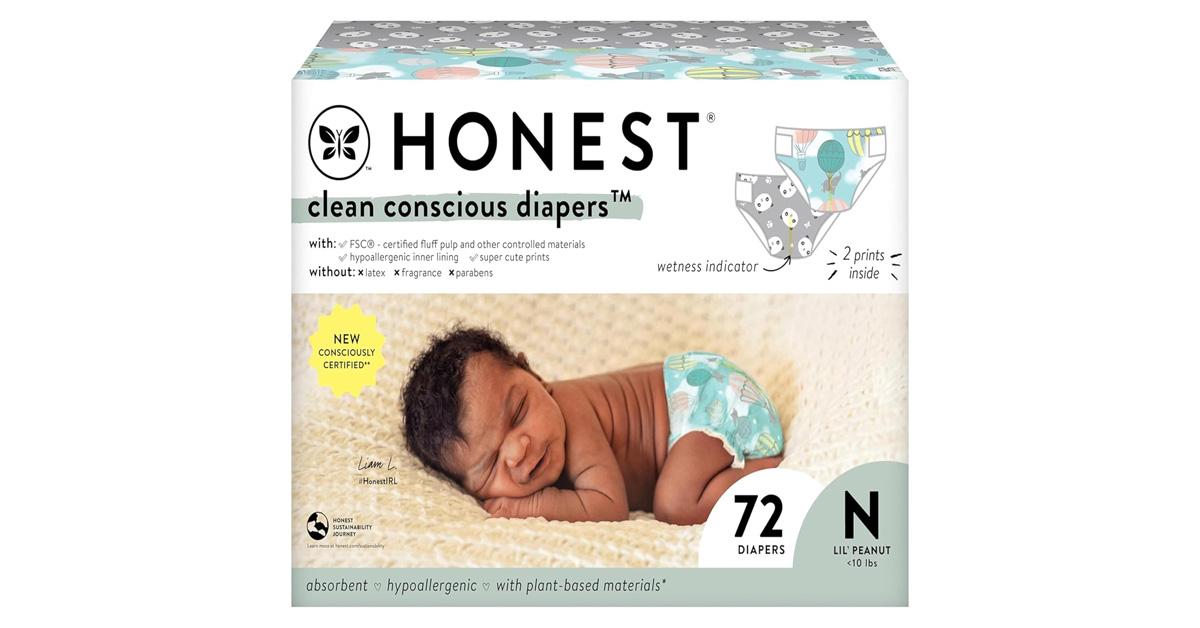 a box of diapers for newborns