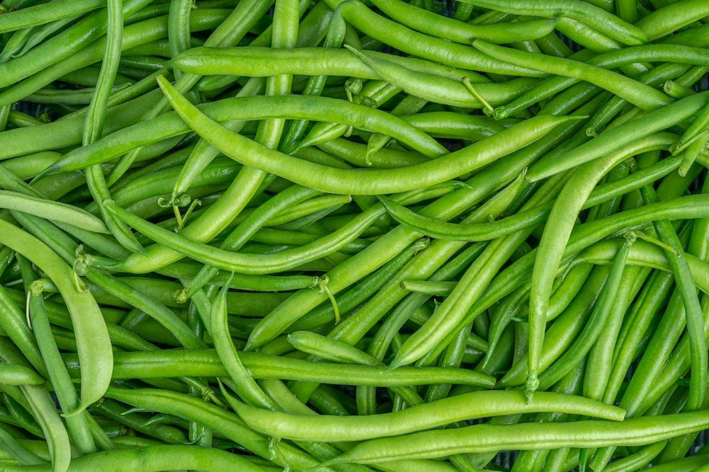 A close up of green beans.