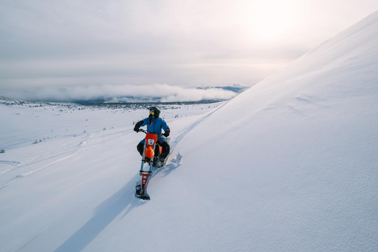 biking snow