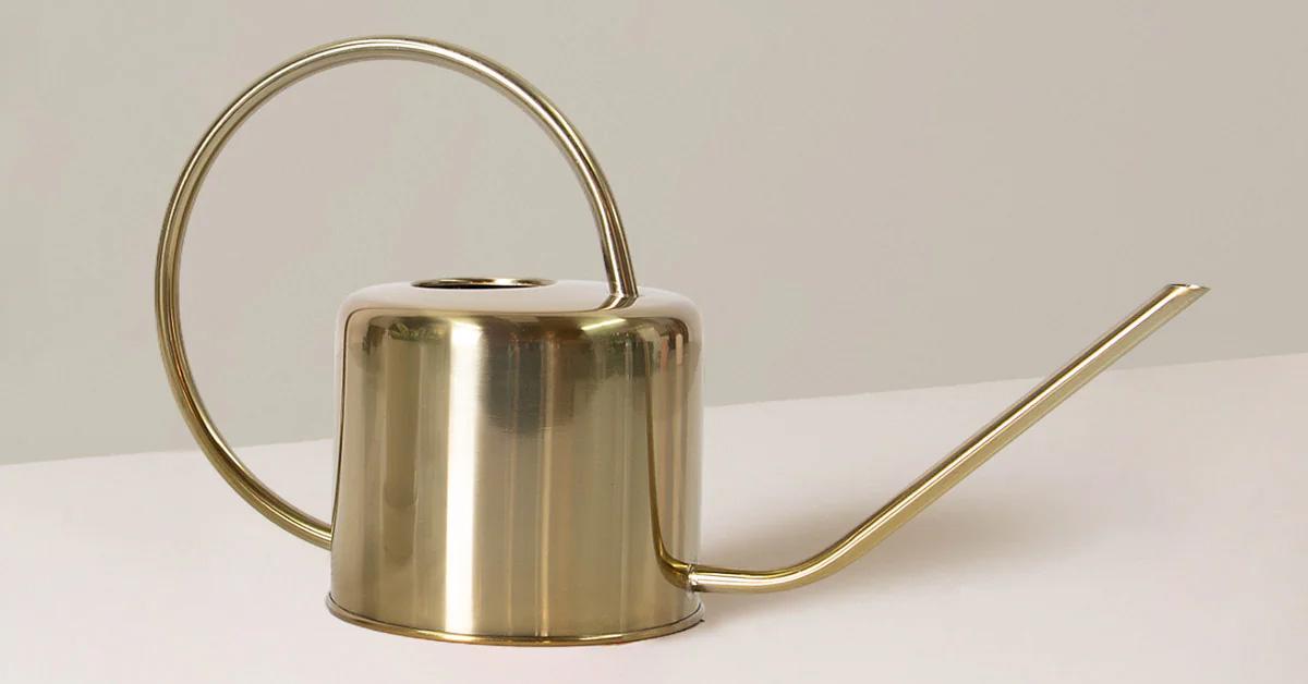 gold watering can