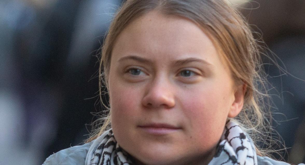 greta thunberg at a protest
