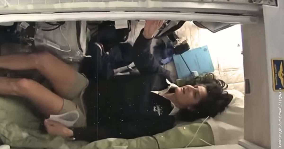 Astronaut Sunita Williams demonstrating sleep routine in space. (Cover Image Source: YouTube | @NASA)
