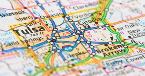 Photo of road map of Tulsa, Okla.