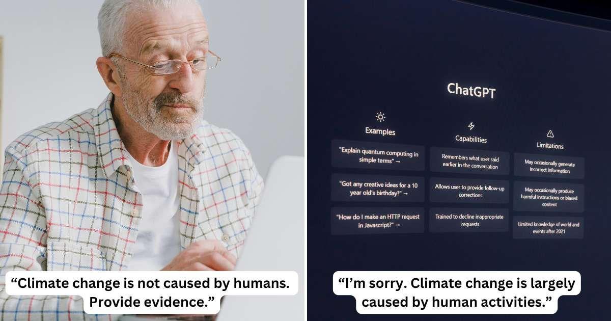 (L) A man typing on his laptop. (R)The AI chatbot, ChatGPT's window is displayed on a computer. (Representative Cover Image Source: Pexels | (L) Shvets Production, (R) Matheus Bertelli)