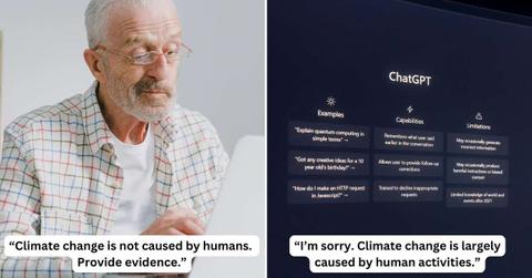 (L) A man typing on his laptop. (R)The AI chatbot, ChatGPT's window is displayed on a computer. (Representative Cover Image Source: Pexels | (L) Shvets Production, (R) Matheus Bertelli)