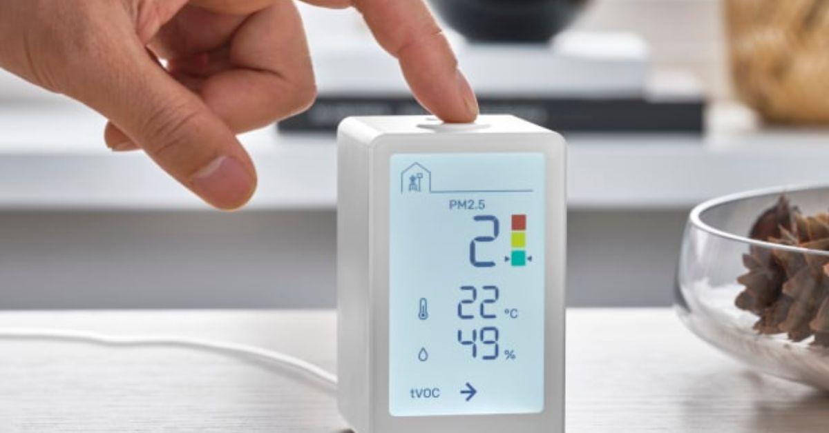 EJ.life Détecteur HCHO Moniteur De Qualité De L'air 8 En 1 Avec Capteur De Gravité Détecteur De