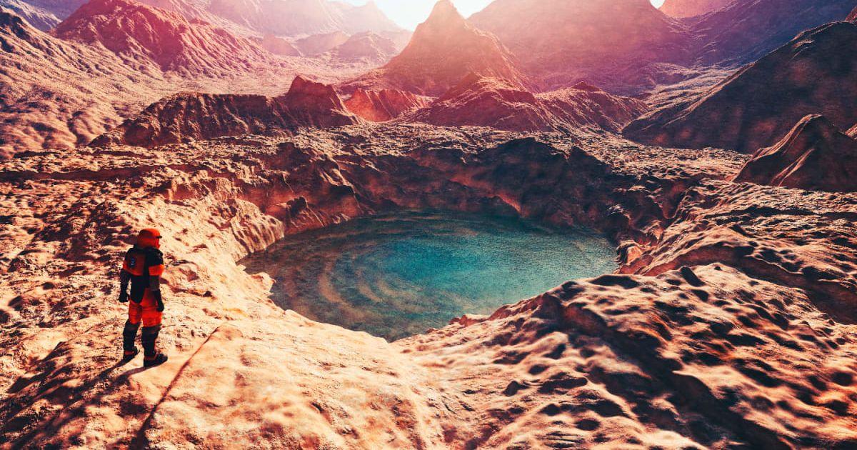 Portrait of a lake on the Martian surface. (Representative Cover Image Source: Getty Images | gremlin)