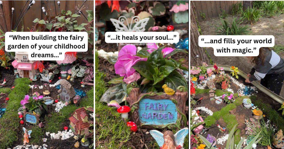 Mom shares pictures of a magic fairy garden she created for her daughter. (Cover Image Source: TikTok | @makeupbyshannel)