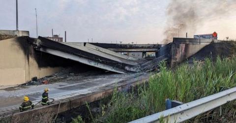 The section of I-95 in Philadelphia that collapsed.