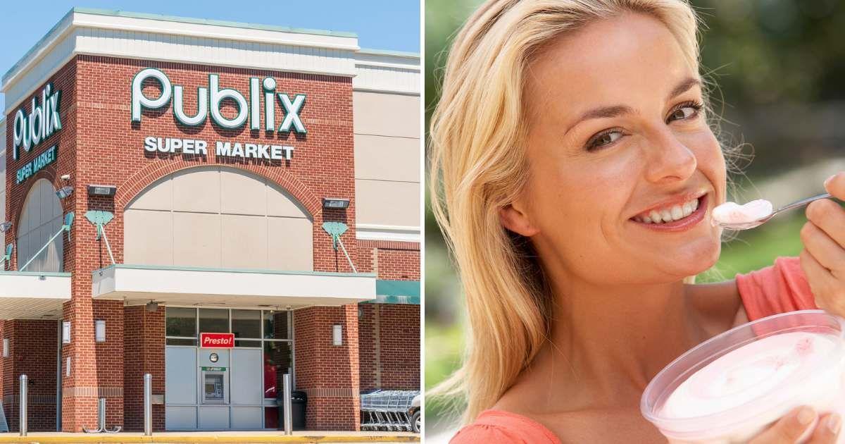 (L) Publix Store in Tuscaloosa, (R) Happy woman eating vanilla ice cream (Representative Cover Image Source: Getty Images | (L) Wolterk, (R) BananaStock)
