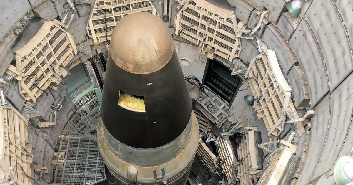 The inside of a decommissioned nuclear missal silo