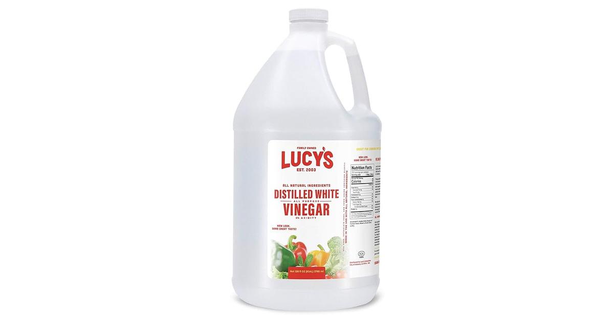 a gallon bottle of vinegar