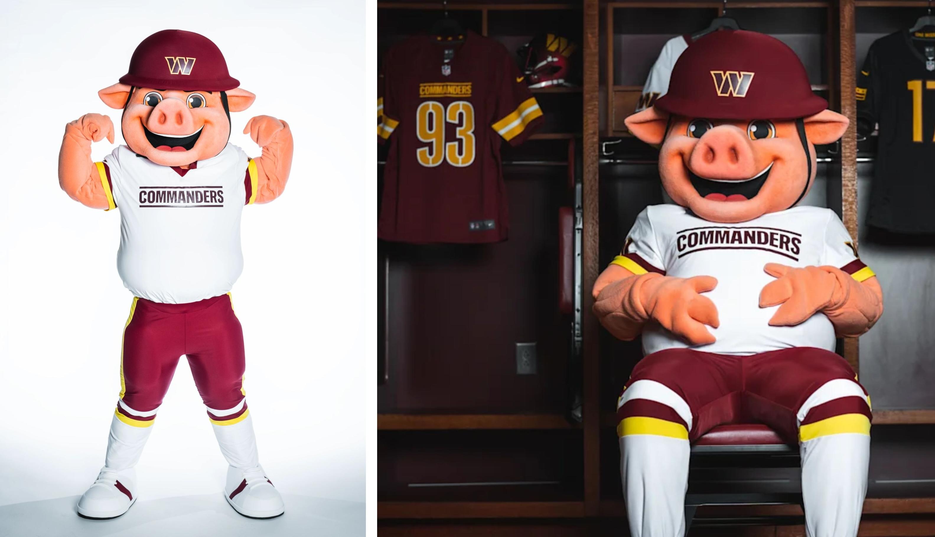 Major Tuddy is pictured posing in a Commanders shirt.