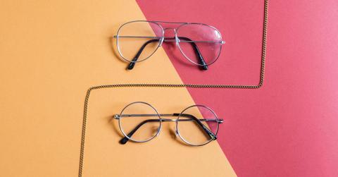 two prescription glasses