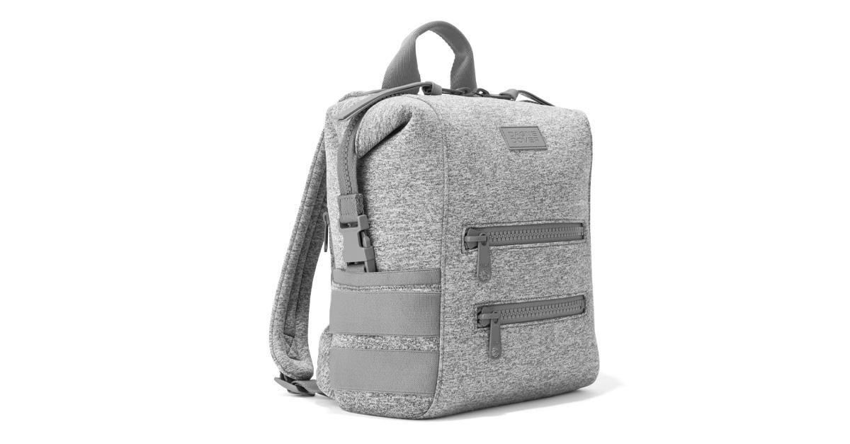 grey neoprene diaper backpack