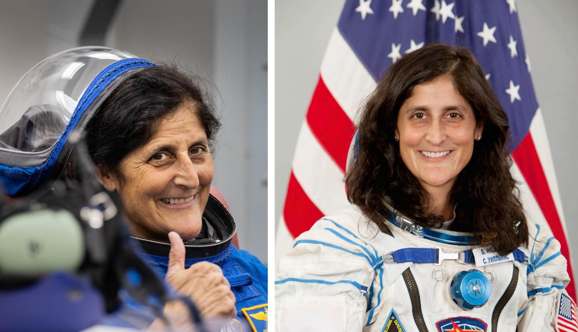Astronaut Suni Williams is pictured in her NASA suit.