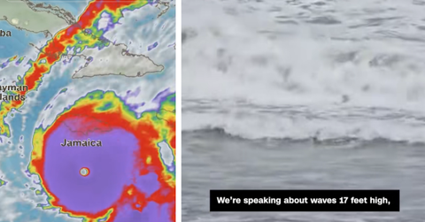 Radar shows how large Hurricane Melissa appears as it advances on Jamacia