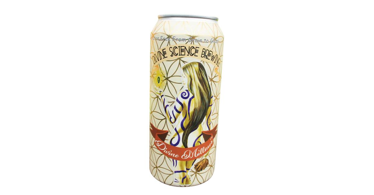 Divine Science Divine Millsner in white can with designs