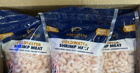 Three packages of shrimp are pictured after being recalled.